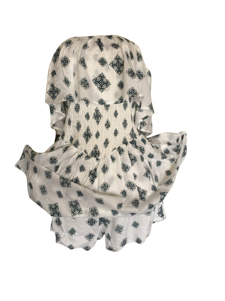 Strapless romper resort wear or coverup with undershorts