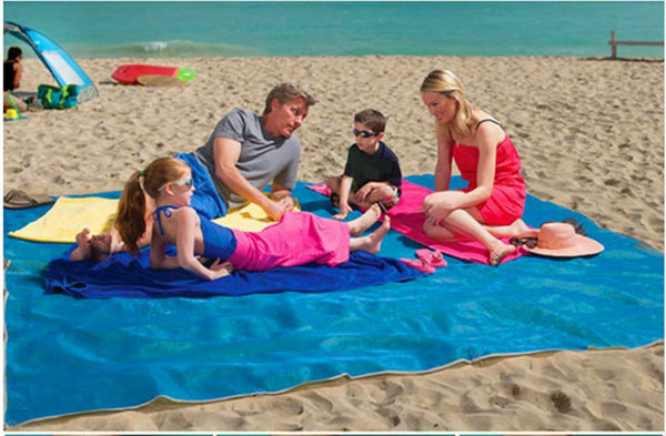 Tavezzi large beach tote bag with G&G portable sand free mesh mat for the beach, pool, picnic, hiking and camping